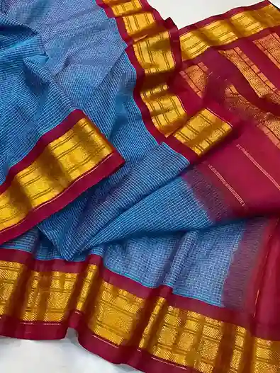 Vaidehi – Blue Handloom Gadwal Heritage